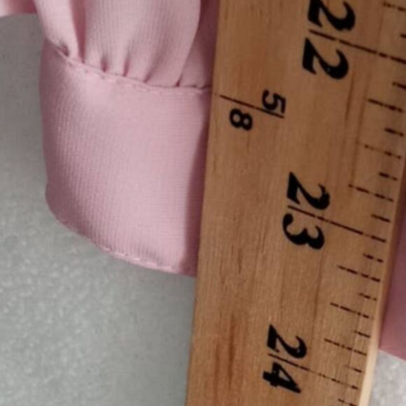 Poet by Nicola Blouse Pink Front Pleats Lightweight Long Sleeve - Picture 9 of 9